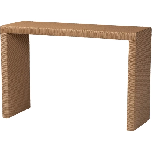 Salve Waterfall Console Table in Handwoven Poly Seagrass