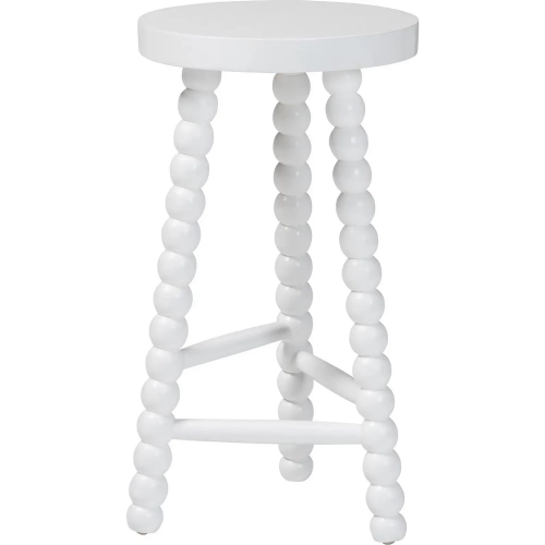 David Bobbin Counter Stool in White Acacia Wood