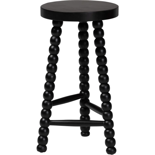 David Bobbin Counter Stool in Black Acacia Wood