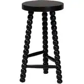 David Bobbin Counter Stool in Black Acacia Wood