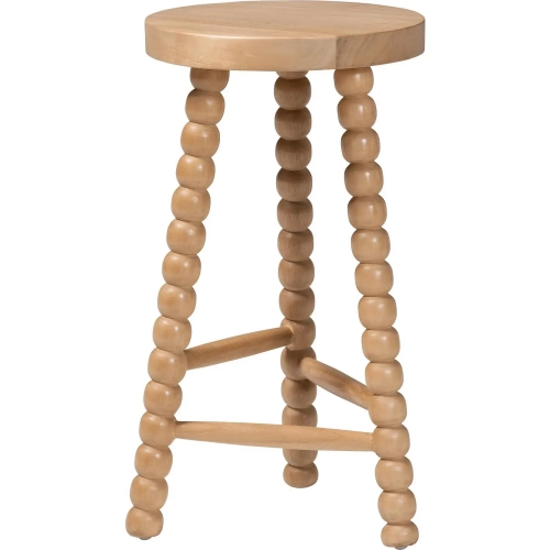 David Bobbin Counter Stool in Natural Brown Acacia Wood