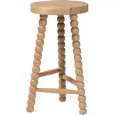David Bobbin Counter Stool in Natural Brown Acacia Wood