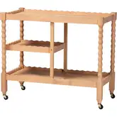 Seamus Bobbin 3 Tier Book Cart in Beech Brown Wood
