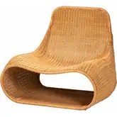 Adala Loop Lounge Accent Chair in Light Honey Natural Rattan