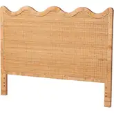 Cassio Scalloped King Headboard in Natural Rattan