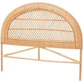 Harini King Arched Standalone Headboard in Handwoven Light Honey Rattan