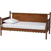 Danette Bobbin Twin Daybed in Walnut Brown Wood