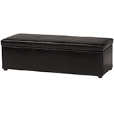 Dennehy Ottoman in Brown Bonded Leather