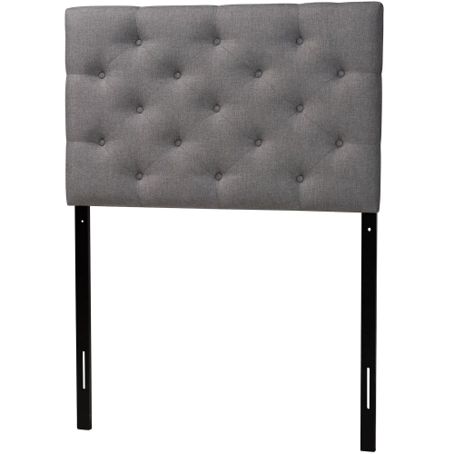 Viviana Twin Headboard in Tufted Gray Fabric