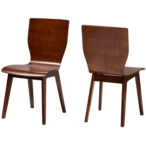 Elsa Dining Chair in Dark Walnut Bent Wood (Set of 2)