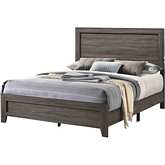 Ana Full Panel Bed in Brown Gray Finish