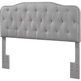 B85 Full Queen Headboard in Smoke Gray Linen