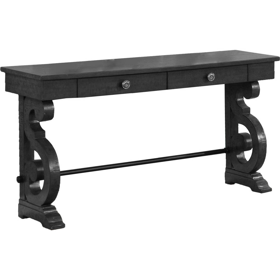 Best Quality CT289 CT2 Console Table w/ 2 Storage Drawers in Rustic