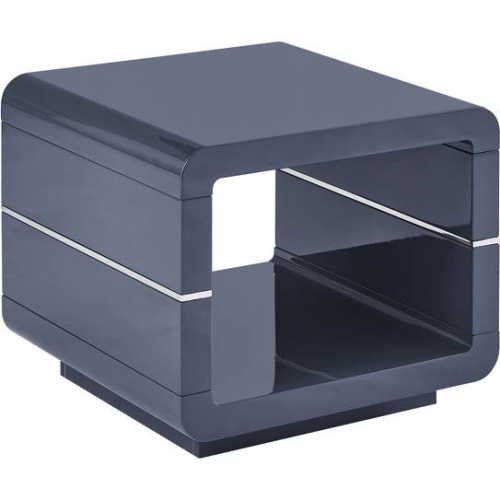 CT4 End Table in Gloss Gray Lacquer