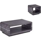 CT4 2 Piece Coffee & End Table Set in Gray Walnut Finish Wrap