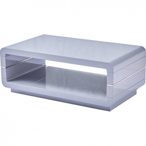 CT4 Coffee Table in Gloss Light Gray Lacquer