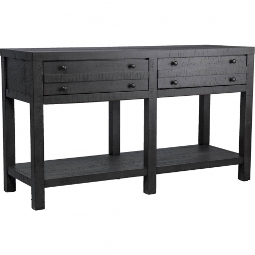 CT4 Console Table with Storage Drawers Rustic Gray Wood