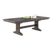 D160 78" Extendable Dining Table in Rustic Brown Wood