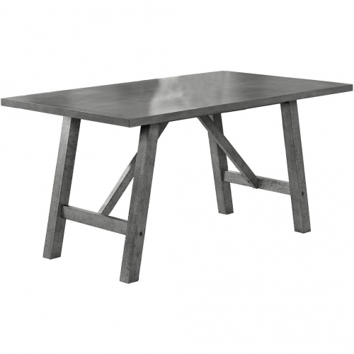D189 60" Dining Table in Rustic Gray Wood