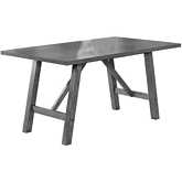 D189 60" Dining Table in Rustic Gray Wood