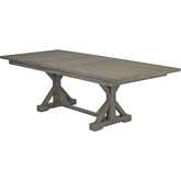 D21 78" Extendable Dining Table in Rustic Gray Brown Wood
