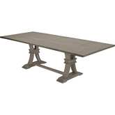 D25 72" Extendable Dining Table in Rustic Gray Brown Wood