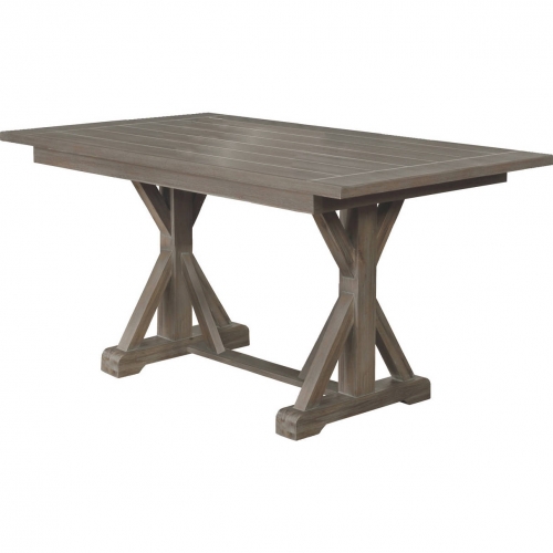 D304 72" Counter Dining Table in Rustic Brown Gray Wood