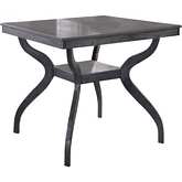 D46 40" Square Counter Dining Table in Dark Gray Wood