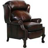 Danbury Vintage Reserve Manual Recliner in Stetson Coffee Top Grain Leather