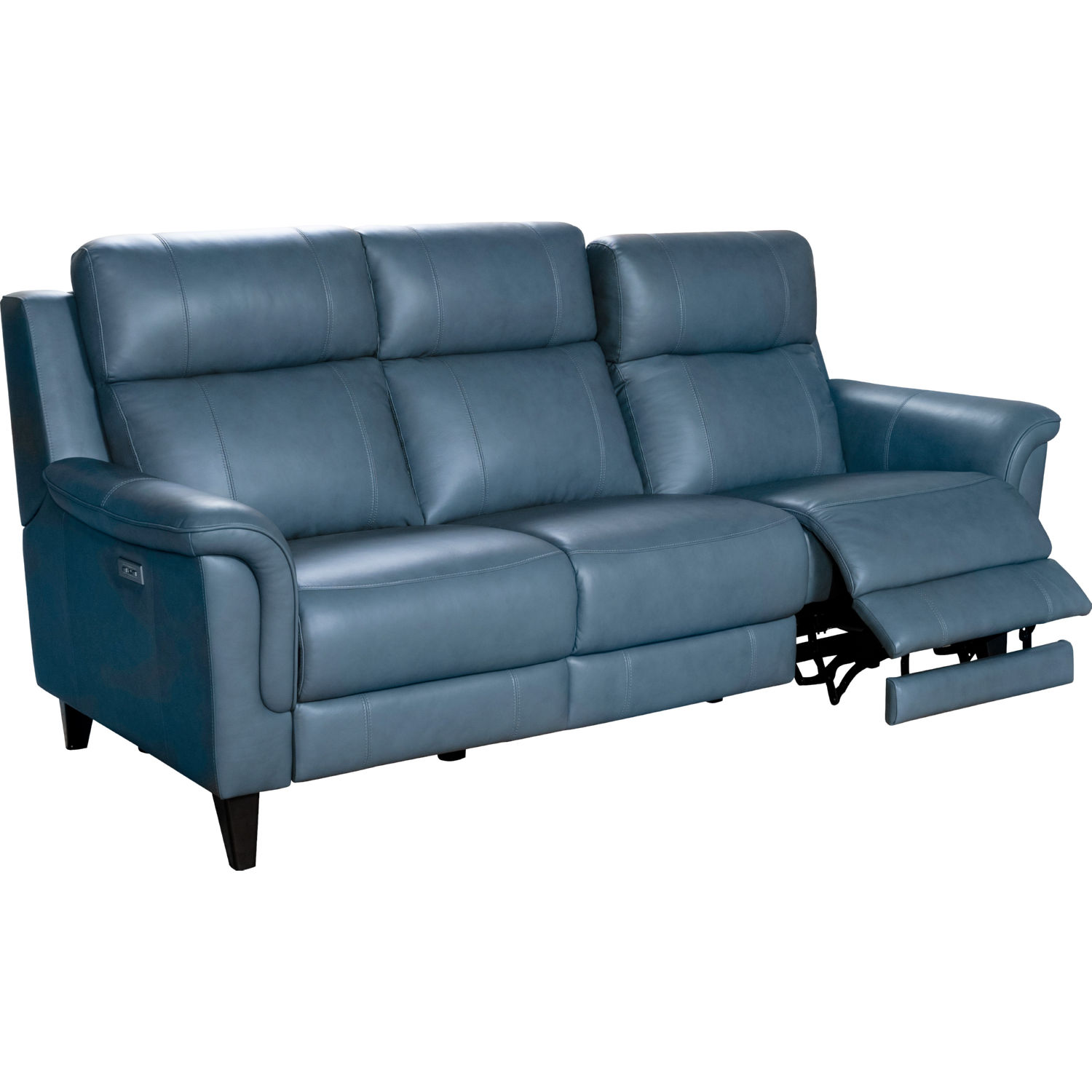 Barcalounger 39ph 3716 3727 44 Kester Power Reclining Sofa In Masen Blue Gray Leather