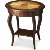 Jeanette Cherry Oval Accent Table