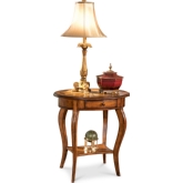 Jeanette Olive Ash Burl Oval Accent Table