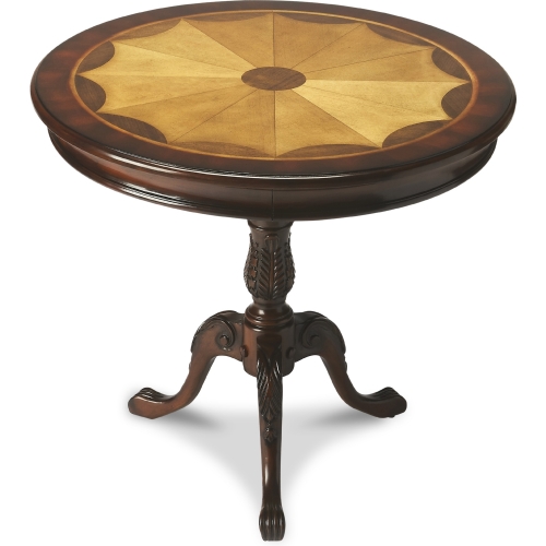 Carissa Cherry Round Pedestal Table