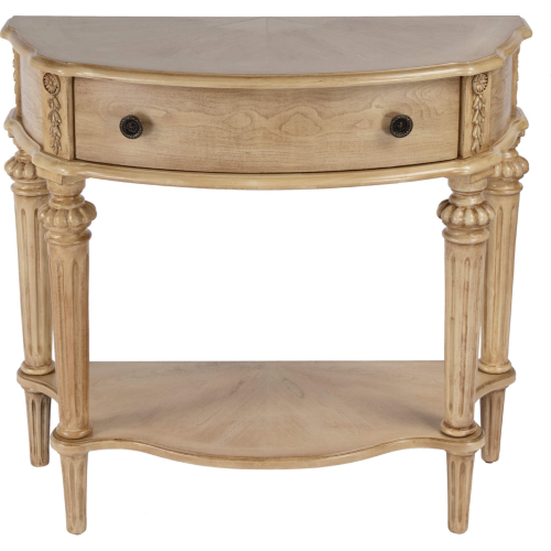 Halifax 34" 1 Drawer Console Table in Antique Beige Finish