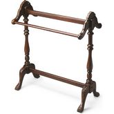 Joanna Blanket Stand in Dark Brown Cherry Finish