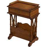 Cummings Storage End Side Table in Brown Wood