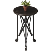 Costigan Side Table w/ Casters in Black Iron
