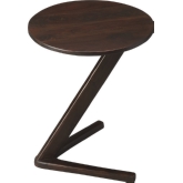Solid Wood Accent Table in Distressed Dark Walnut