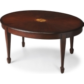 Clayton Cherry Oval Cocktail Table