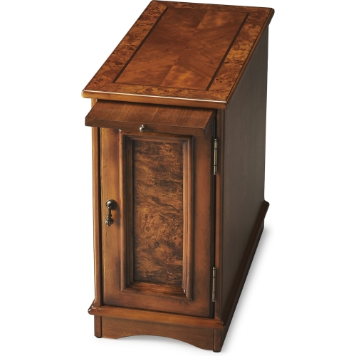 Harling Olive Ash Burl Chairside Chest