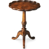 Dansby Olive Ash Burl Pedestal Table