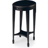 Arielle Side Table in Crackled Plum Black