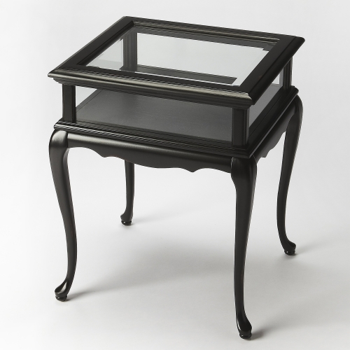 Burton Black Licorice Curio Table