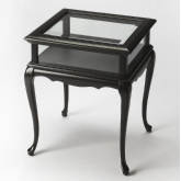 Burton Black Licorice Curio Table