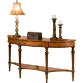 Connoisseur's Demilune Console in Rosewood & Crown Cherry Veneer