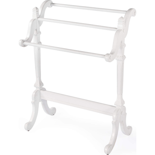 Newhouse Blanket Stand in Cottage White Finish Wood