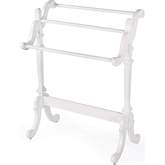 Newhouse Blanket Stand in Cottage White Finish Wood