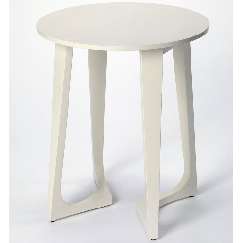Devin Accent Table in White Wood