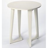 Devin Accent Table in White Wood