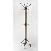 Logan Square Coat Rack in Rustic Brown